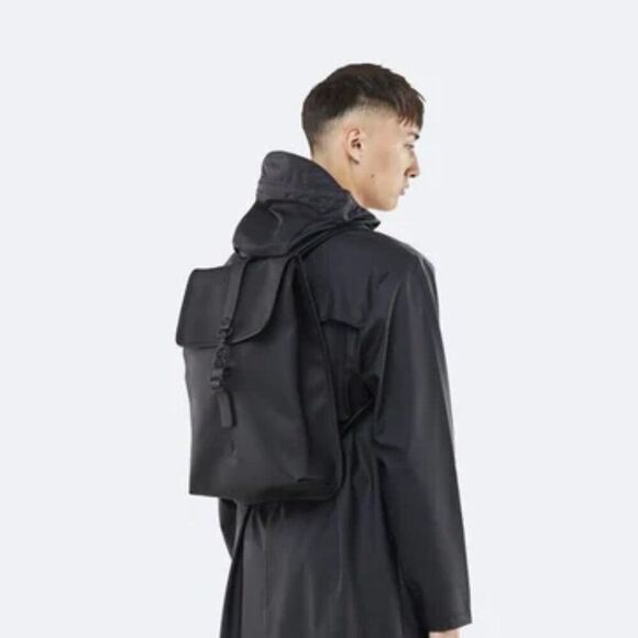 NEW Rains Waterproof Rucksack RFID Minimalist Backpack Unisex NWT Black ⭐️⭐️⭐️⭐️ main image 12